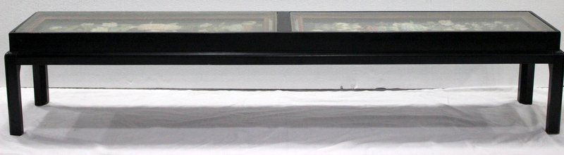 Chinese Black Lacquered Inset Table (1 of 6)