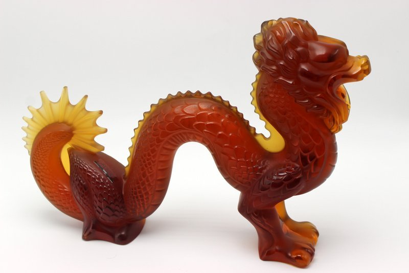 Lalique Amber Crystal Dragon (1 of 5)