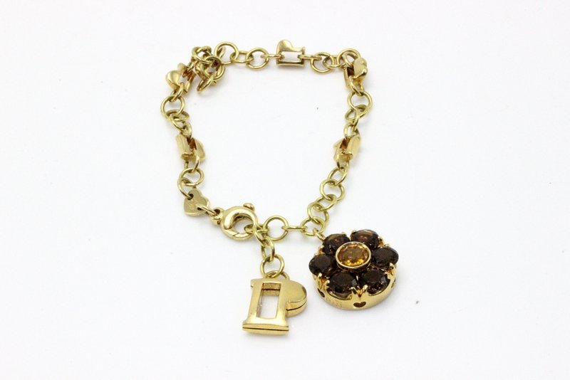 Pasquale Bruni 18Kt YG Citrine & Smokey Quartz Bracelet (1 of 4)