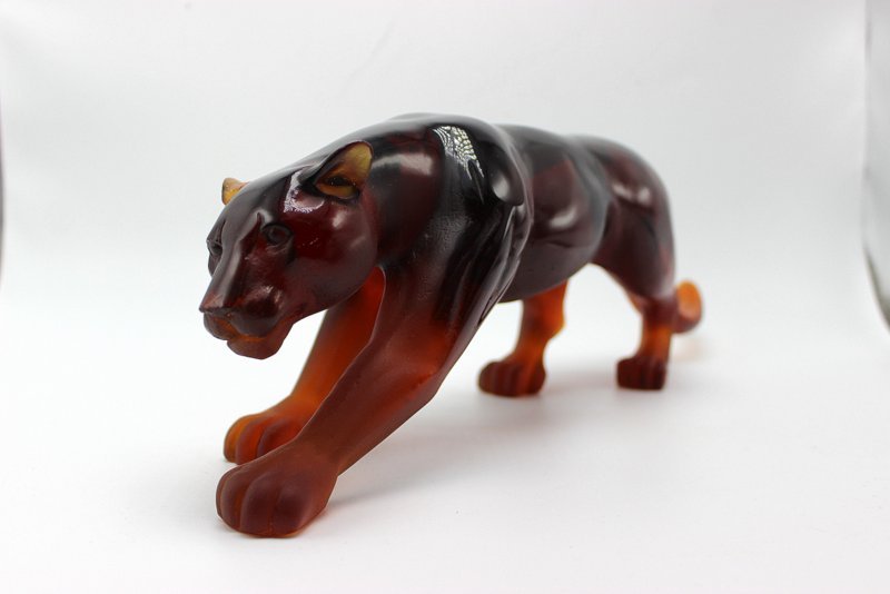 Daum France Amber Glass Panther (1 of 6)