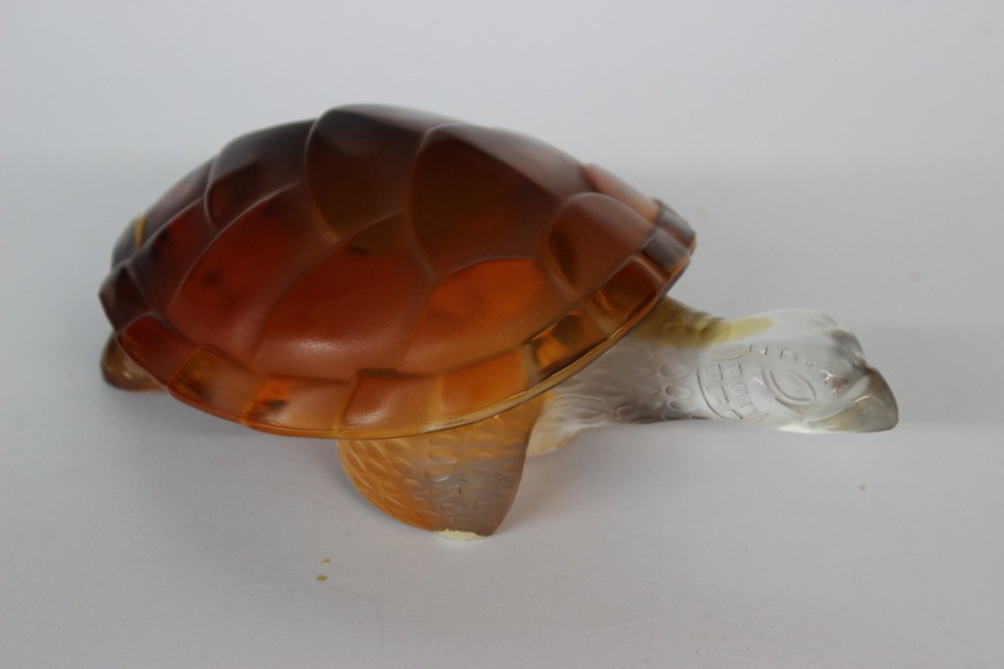 Lalique Crystal Amber Caroline Turtle (1 of 3)