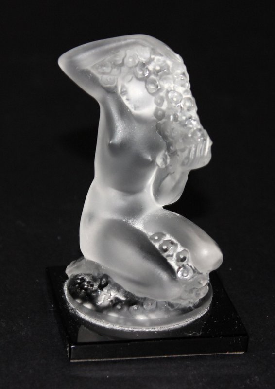 Miniature Lalique Crystal Figure on Base (1 of 4)