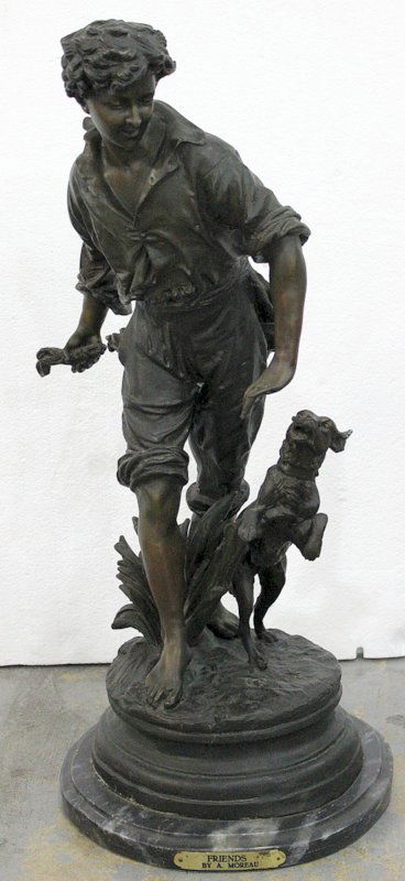 After A. Moureau "Friends" Bronze Group (1 of 6)