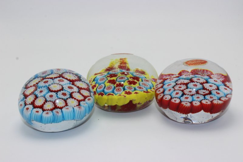 3 Pc. Murano Paperweights (1 of 5)