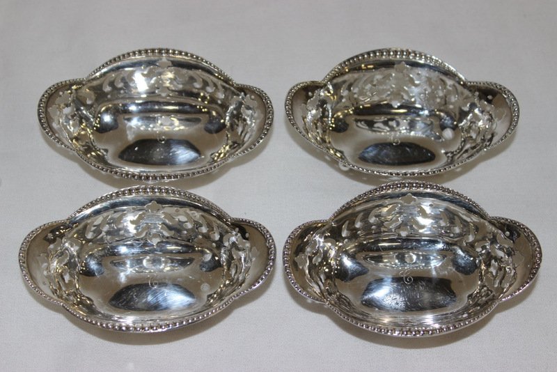 4 Pc. Tiffany & Co. Sterling Pierced Nut Dishes (1 of 4)