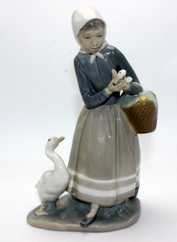 Lladro "Sheperdess w/ Ducks" Porcelain Group (1 of 6)