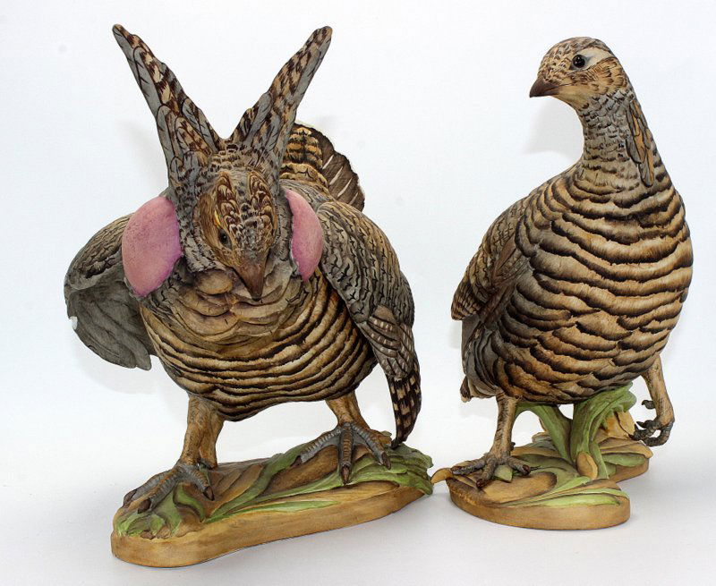 Boehm "Lesser Prairie Chickens" Bisque Group (1 of 7)