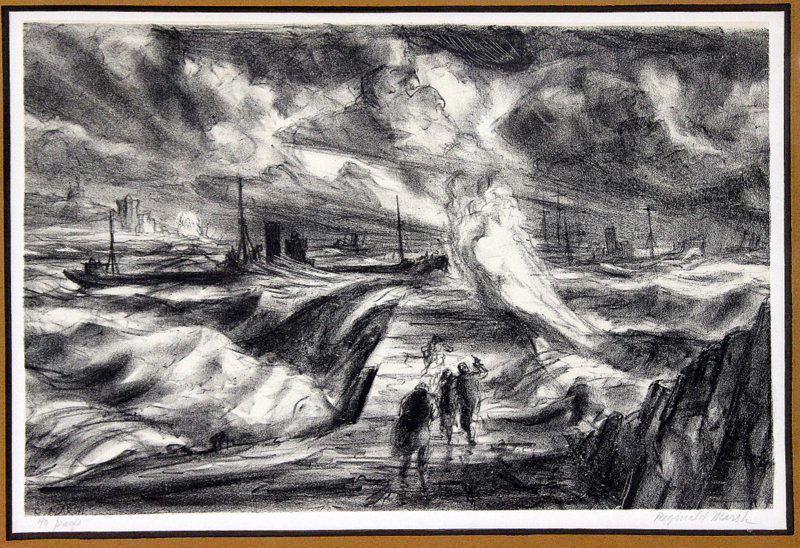 Reginald Marsh (American 1898-1954) Pencil Etching (1 of 4)