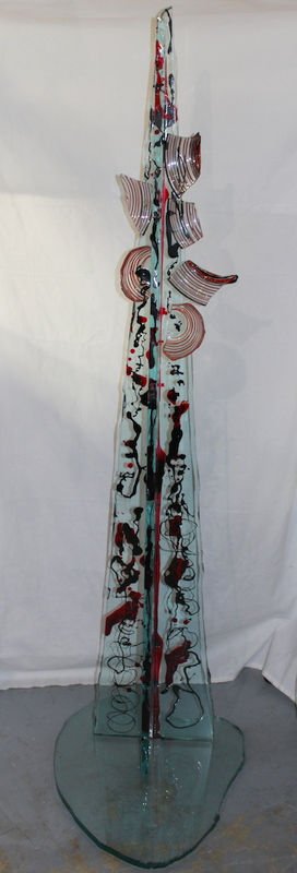 Signed Susan Pelish Art Glass Sculpture (1 of 4)