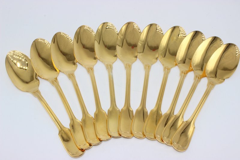 11 Pc. Christofle "Chinon" Vermeil Spoons (1 of 5)