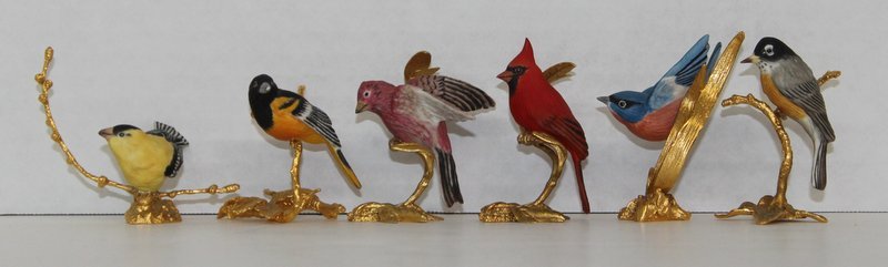 6 Pc. Boehm Miniature Porcelain Birds on Branches (1 of 3)
