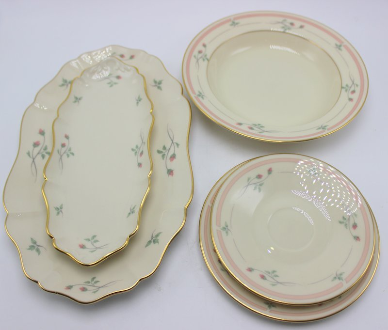 97 Pc. Lenox "Rose Manor" Porcelain China Set (1 of 3)