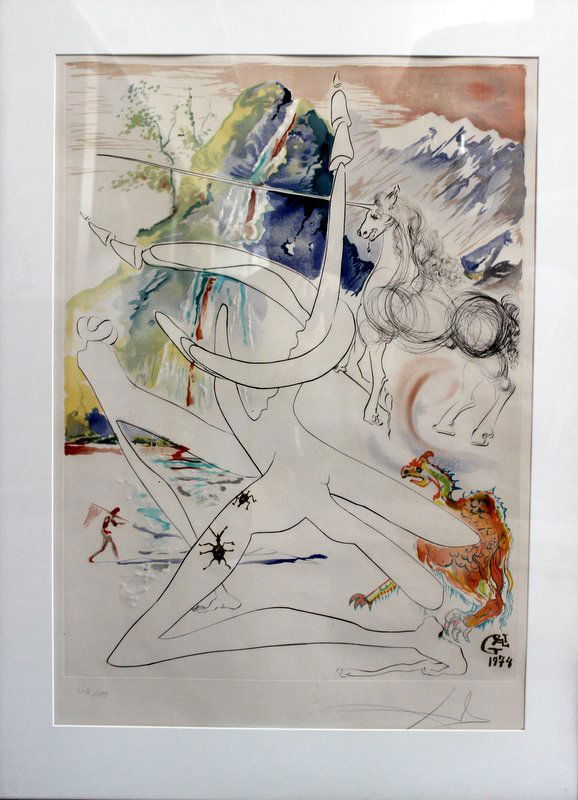 Salvador Dali Embossed Etching (1 of 5)