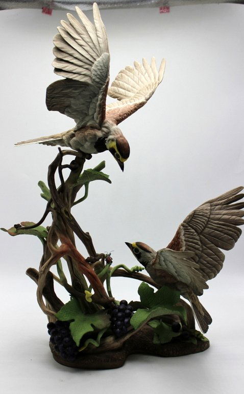 Large Boehm "Horned Lark" Porcelain Figure (1 of 5)