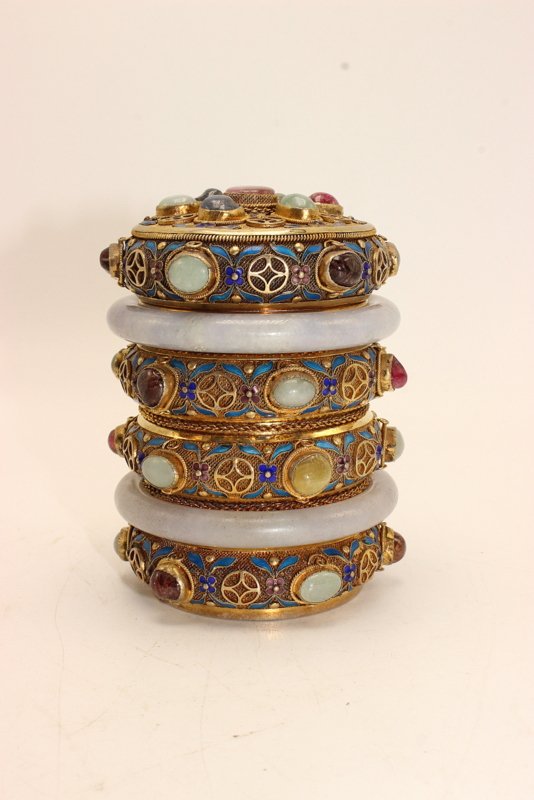 Chinese Republic Period Jade  Covered Box (1 of 6)