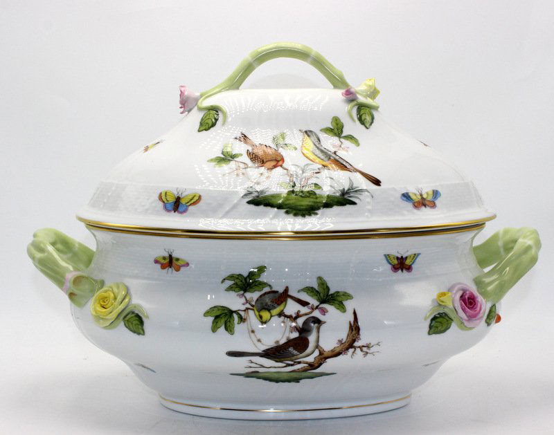 Herend "Rothschild Bird" Lidded Tureen (1 of 6)