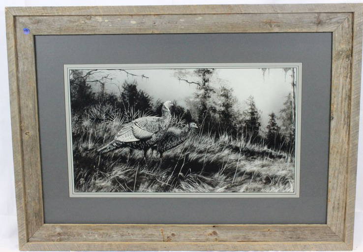 Gregg Murray Etching "pheasants"