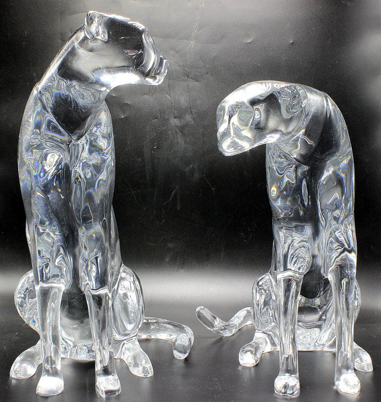Baccarat Crystal Pair of Cheetahs (1 of 7)