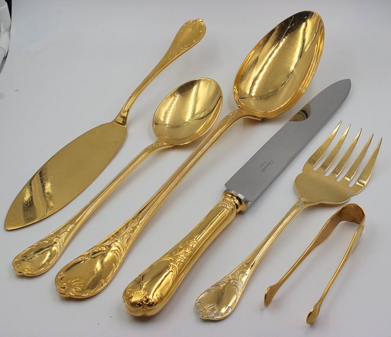 Christofle "Vermeil Marley" France Six Pieces of (1 of 3)