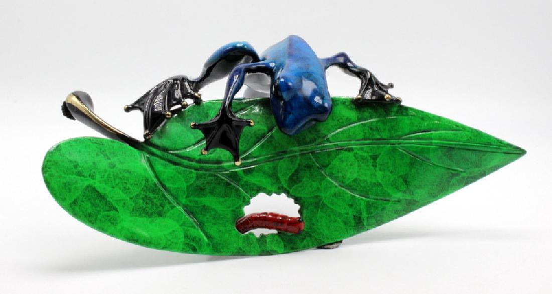 Tim Cotterill Frogman Bronze on Leaf (1 of 7)