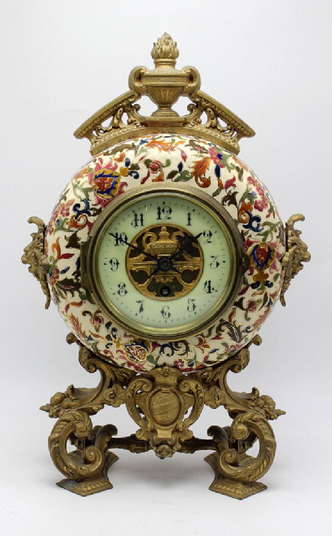 Zsolnay Gilt Metal Mounted Ceramic Mantle (1 of 8)