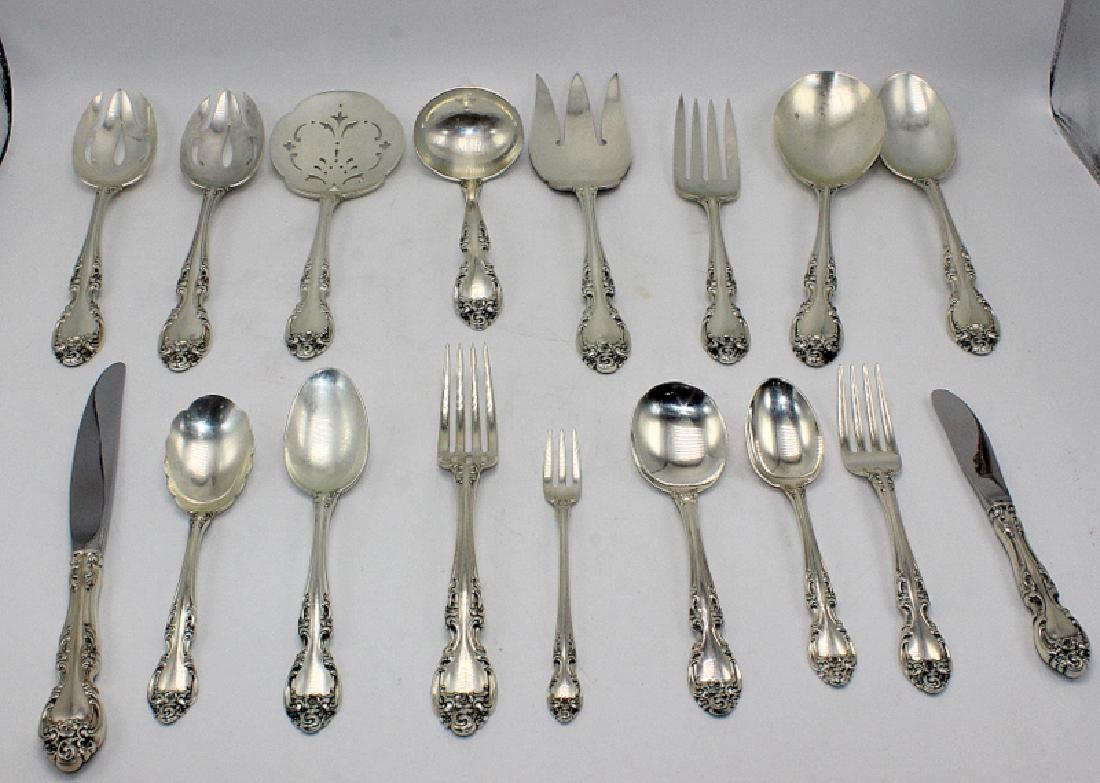 136 Pcs. Gorham Sterling Silver "Melrose" Flatware Set (1 of 7)