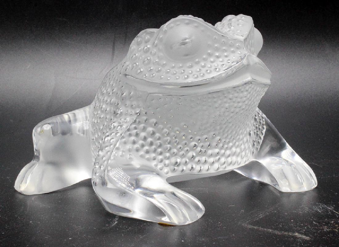 Lalique Clear Crystal Frog Signed (1 of 5)