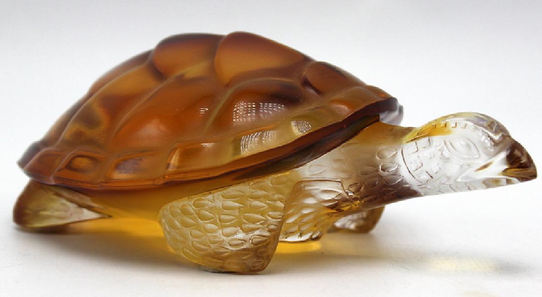 Lalique Amber Crystal Turtle (1 of 5)