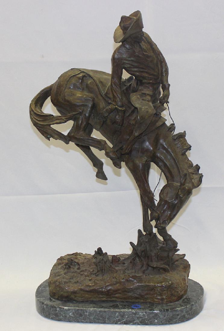 After Fredric Remington "Outlaw" Patina Bronze on a (1 of 6)