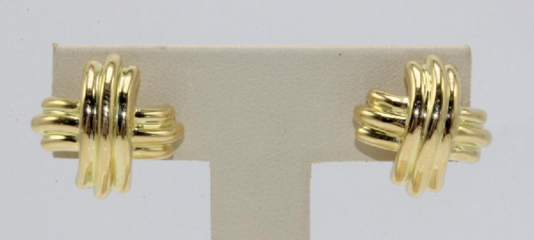 Tiffany & Co. 18Kt YG "Signature Cross" Earrings (1 of 4)