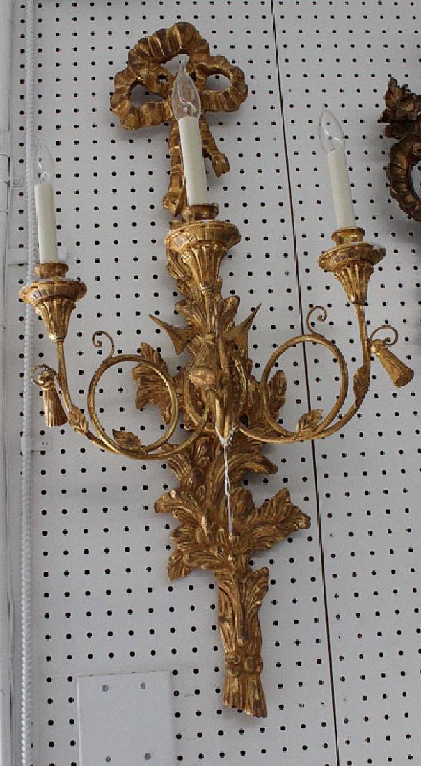 Pair of Regency French Style Gold-Leaf Sconces (1 of 1)