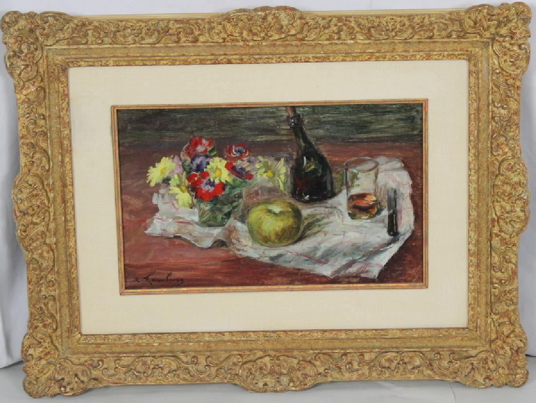 A. Kambourg Framed Still Life Oil on Canvas (1 of 3)
