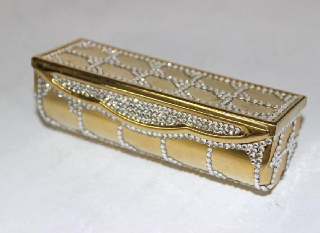 Judith Leiber Swarovski Crystal Lip Stick Holder: Judith Leiber Swarovski Crystal Lip Stick Holder. Measures - 3 1/2" long.