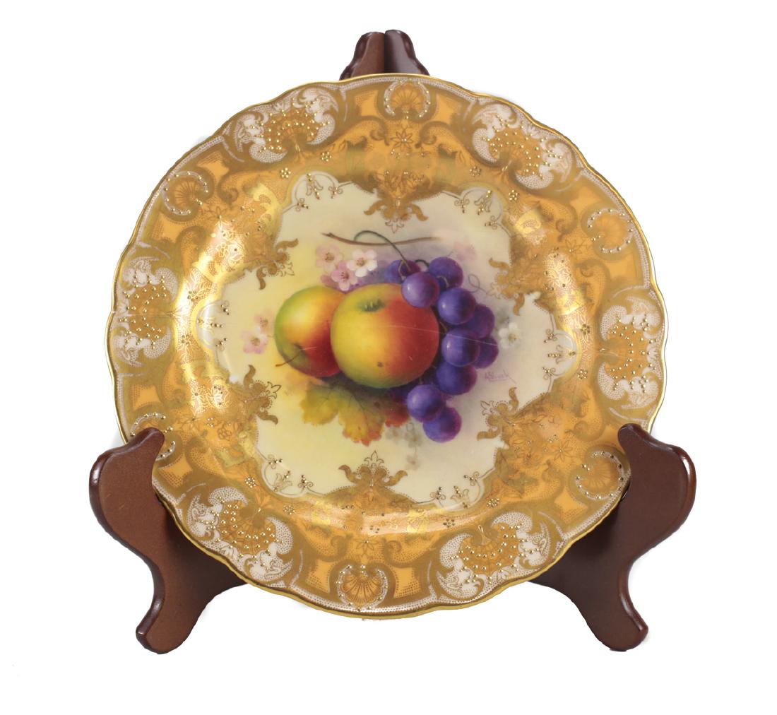 Royal Worcester Cabinet Plate Albert Shuck (1 of 2)