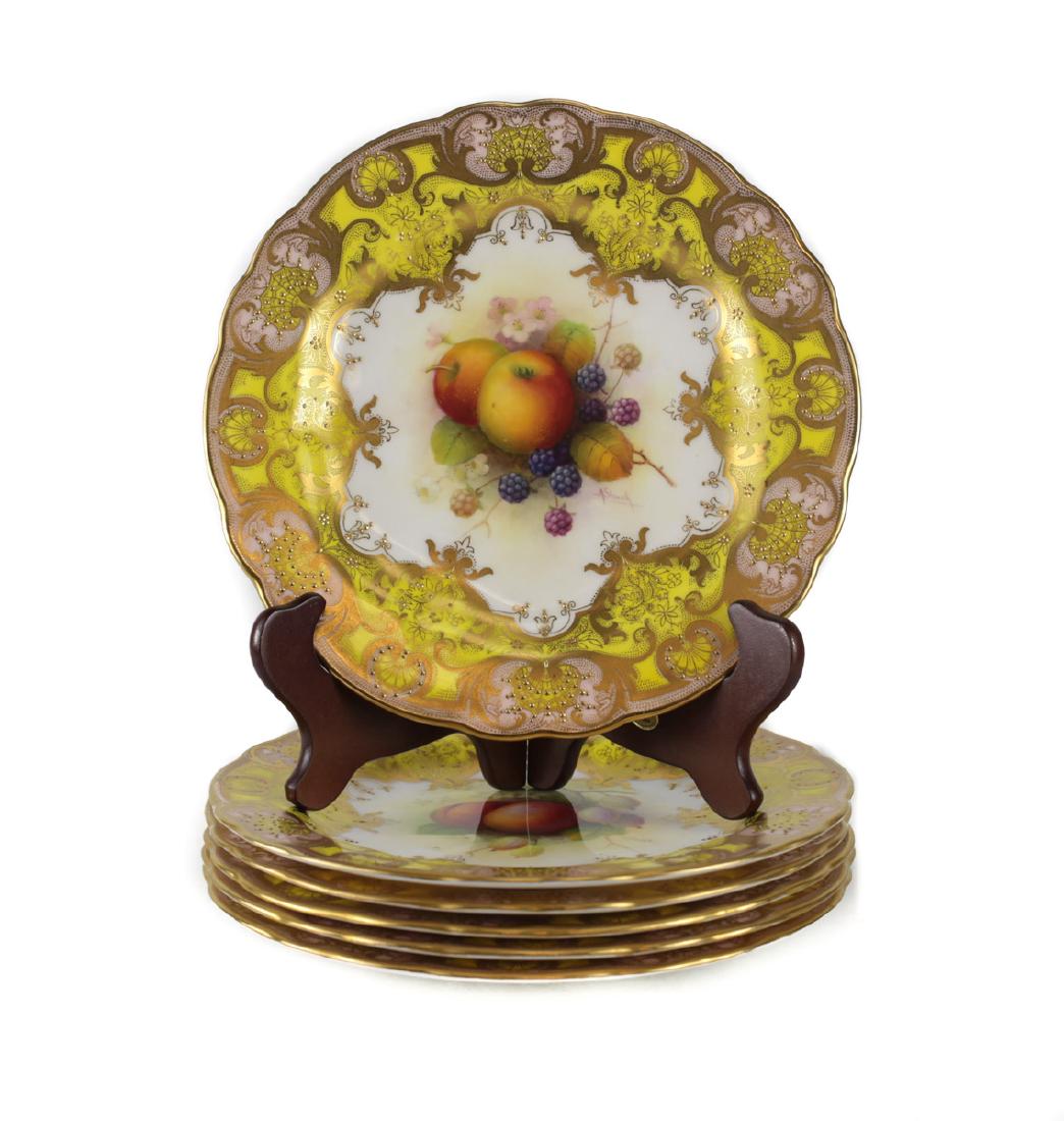 Six Royal Worcester Cabinet Plates Albert Shuck (1 of 4)