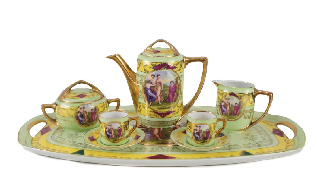 Angelica Kauffman Czech Porcelain Tea Set Mar 19, 2017 Royal Crest Auctioneers in CA
