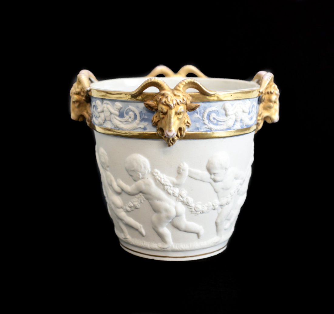 19th Century Sevres Porcelain Cache Pot (1 of 3)