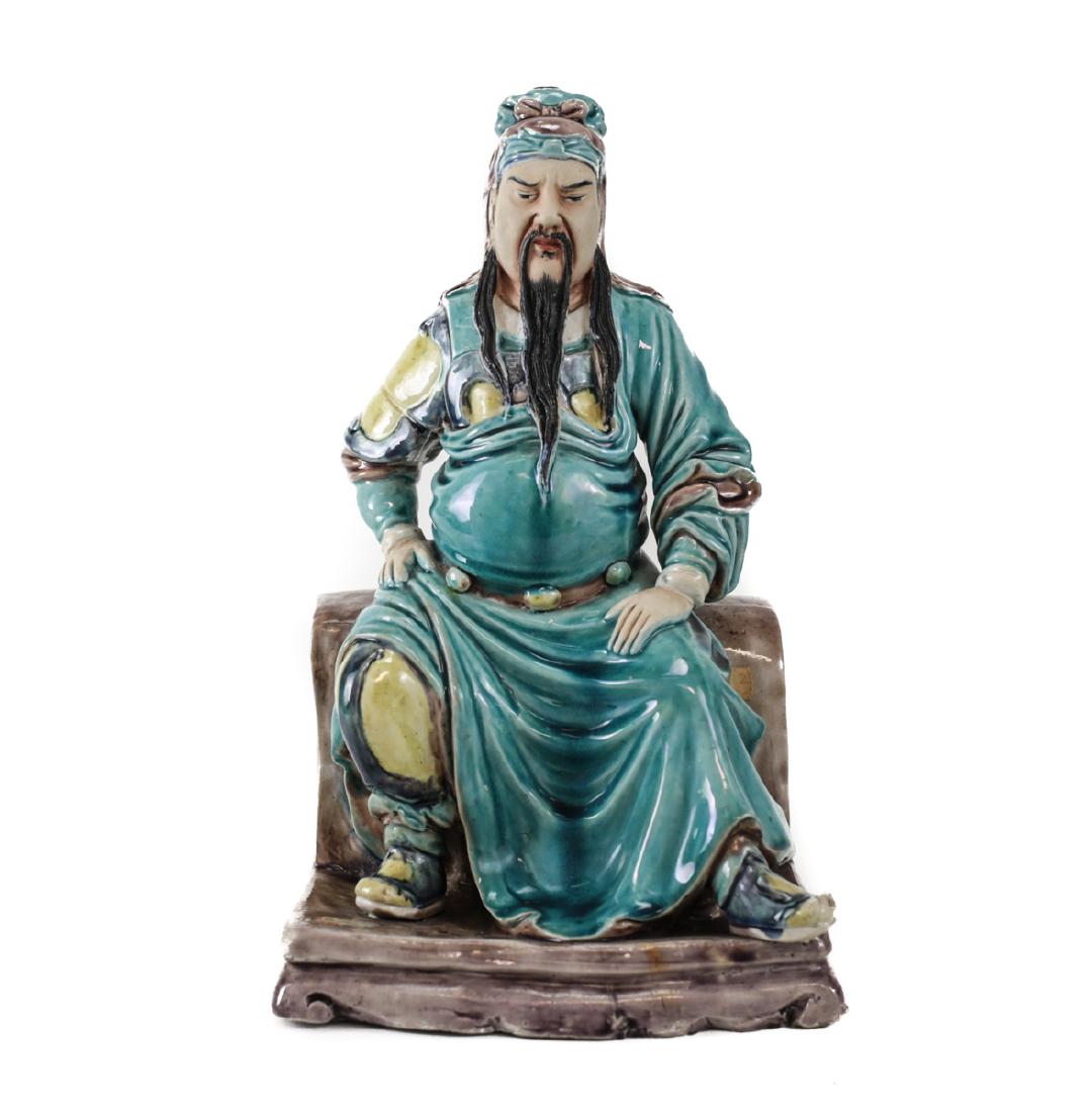 Chinese Ceramic Samurai Sculpture (1 of 7)