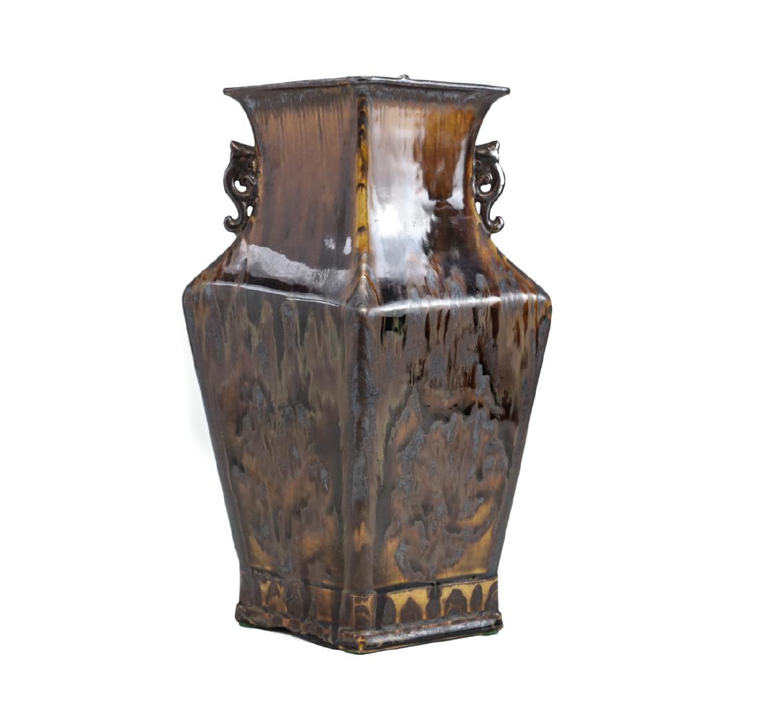 Chinese Diamond Shaped Porcelain Vase (1 of 4)