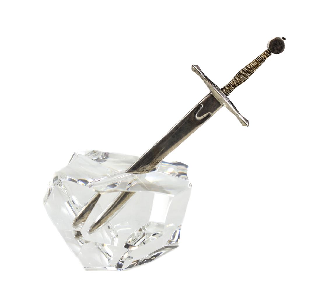 Steuben James Houston Crystal Paperweight Excalibur (1 of 5)