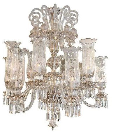 Bohemian Cut-Glass 24-Karat Gold Plate Chandelier (1 of 7)