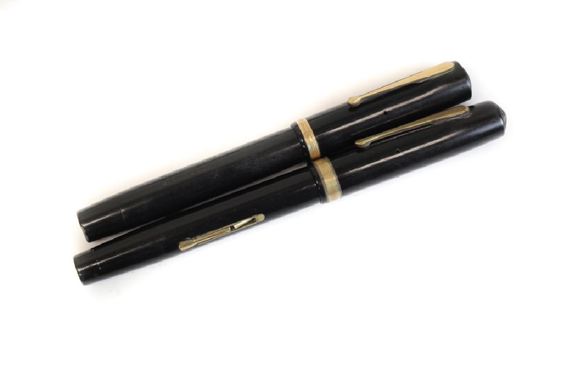 Group of Fountain Pens: A pair of Watermans Ideal fountain pens with 14k nibs. Domestic Shipping: $12