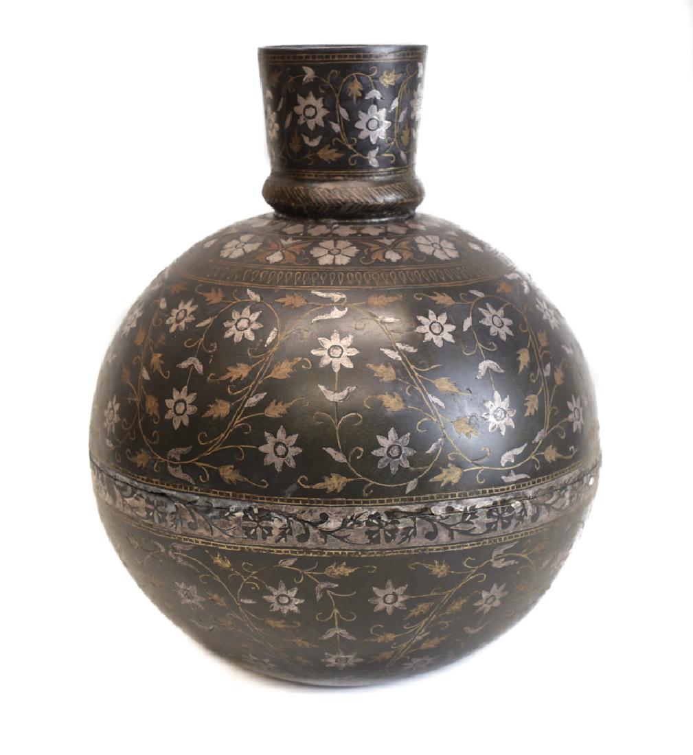 Indian Inlaid Bidri Vase (1 of 4)