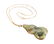14k Gold Chinese Nei Hua Pendant Necklace
