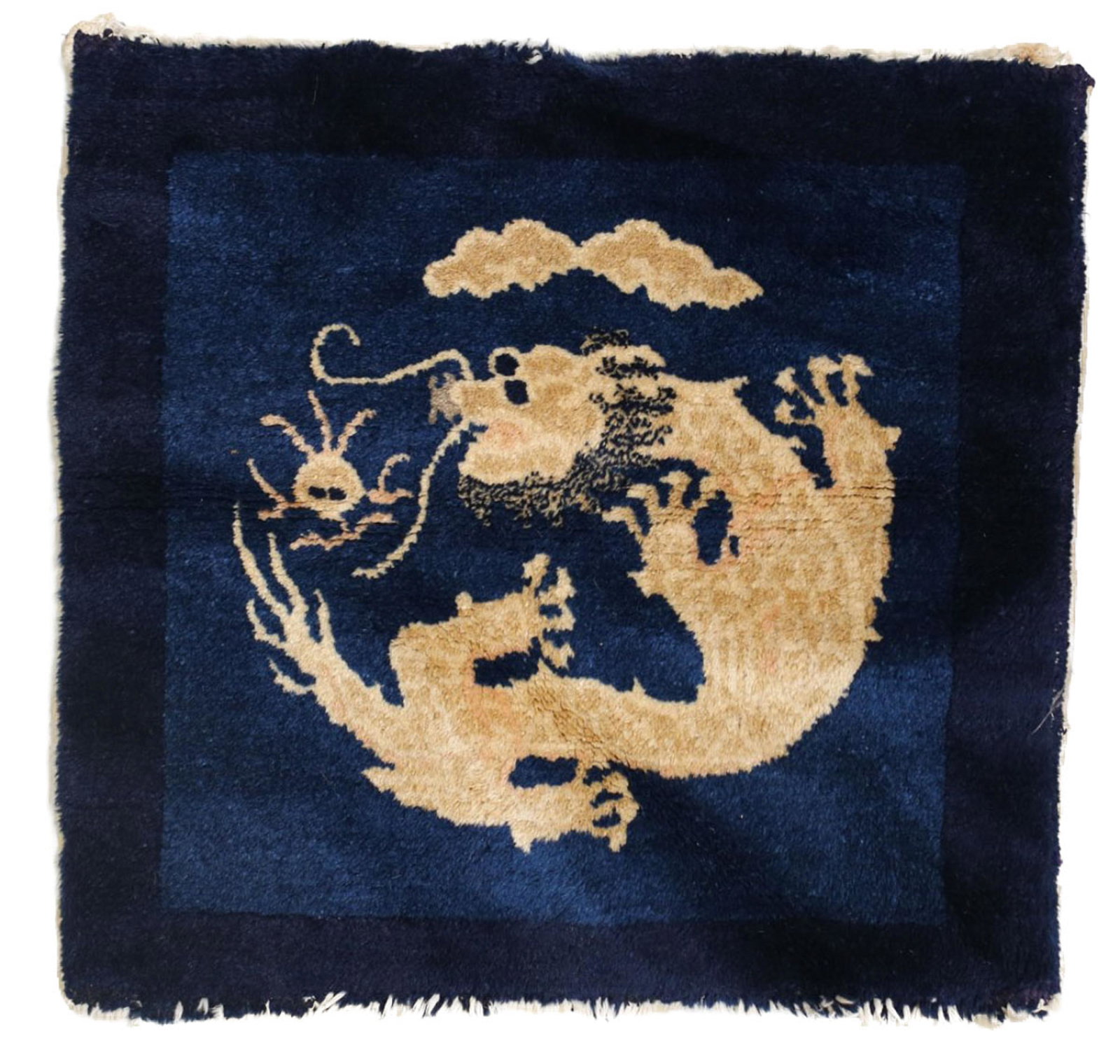 19th Century Chinese Oriental Rug Dragon Design (1 of 3)