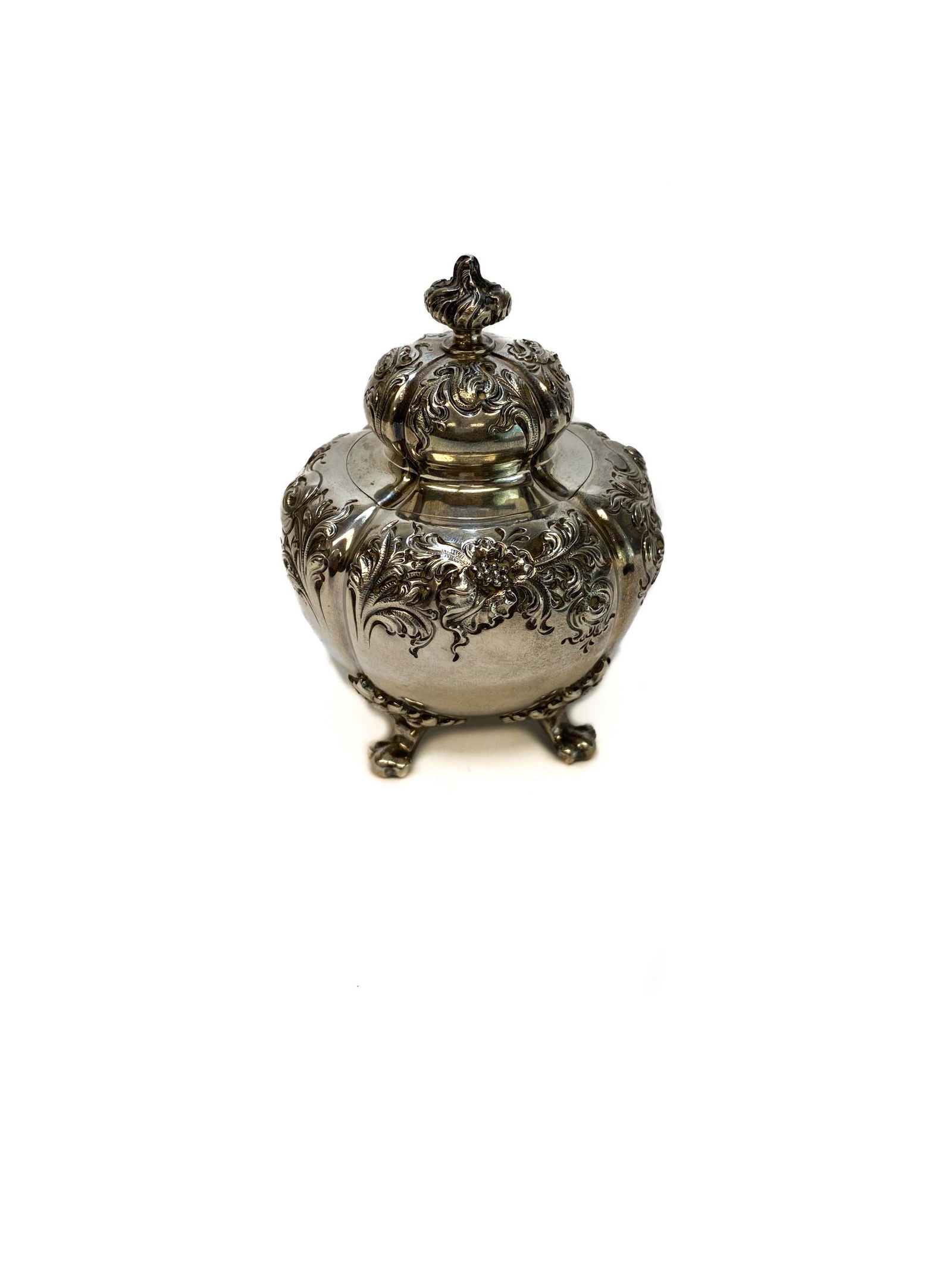 Dominik & Haff Sterling Silver Tea Caddy, c1870 (1 of 3)