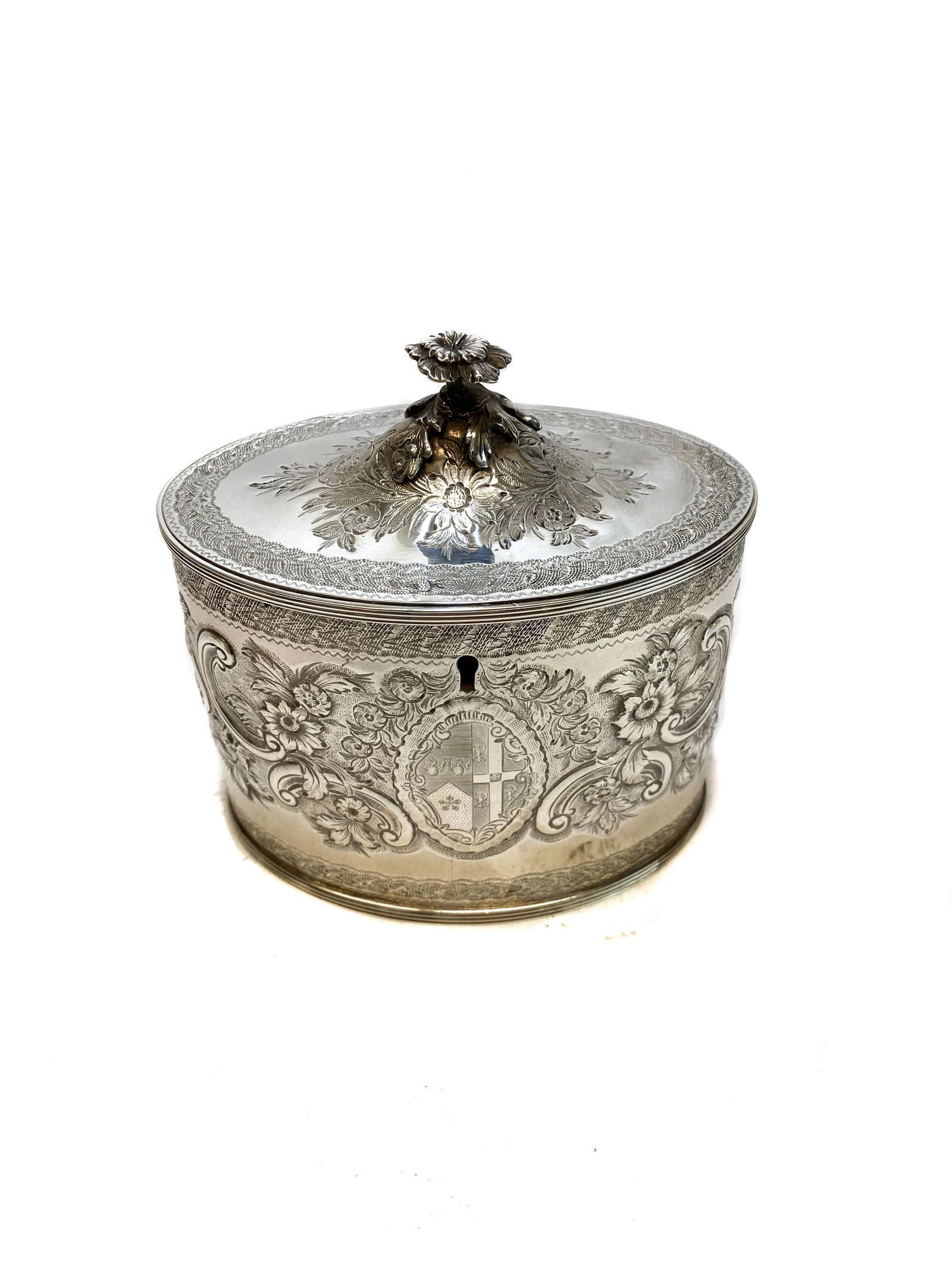 Henry Chawner London Sterling Silver Tea Caddy, 1788 (1 of 5)