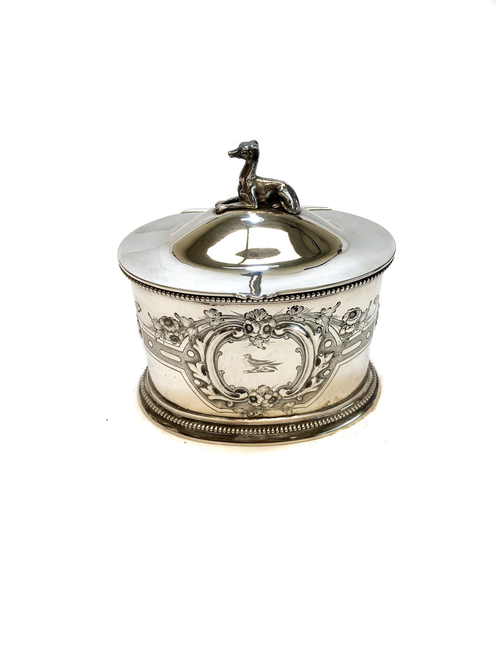 Bigelow Bros & Kennard  Coin Silver Tea Caddy, c1845 (1 of 5)