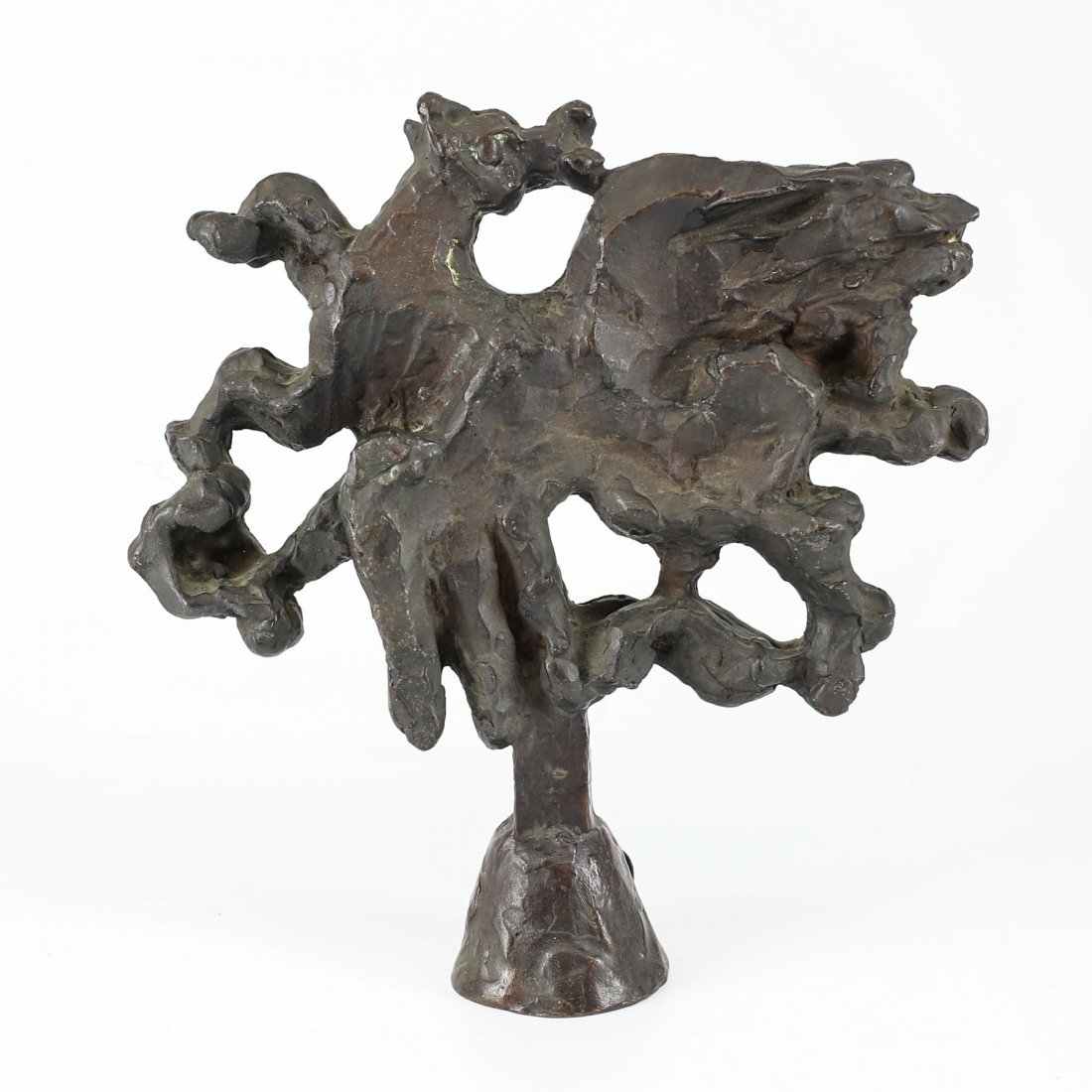 Jacques Lipchitz Bronze Sculpture Pegasus #2/7: Cubist Patinated Bronze Sculpture by Jacques Lipchitz (Litvak, 1891-1973) Titled "Pegasus" numbered 2/7. Jacques Lipchitz was born Chaim Jacob Lipschitz, in a Litvak family, son of a building contract
