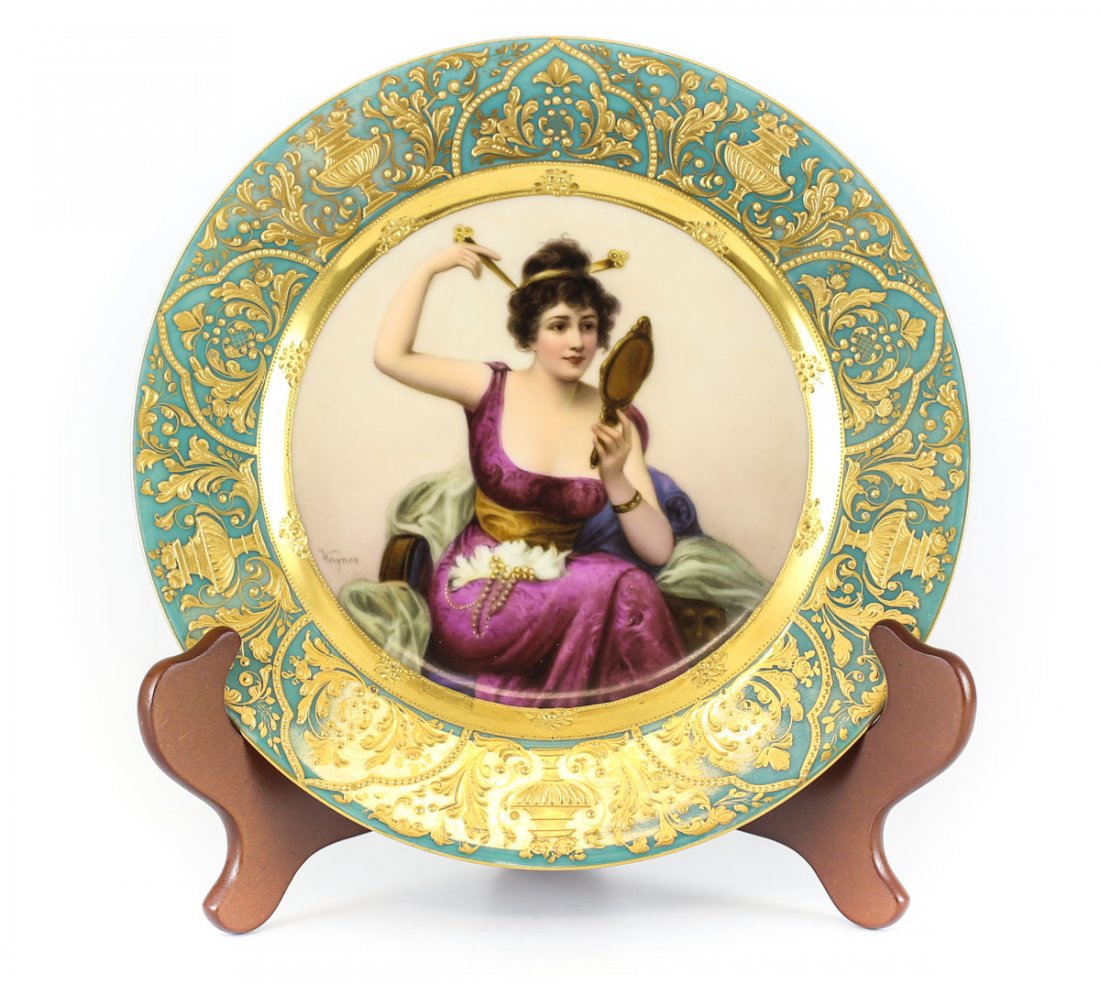 Royal Vienna Porcelian Portrait Cabinet Plate, Wagner (1 of 5)